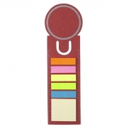 Zestaw do notatek, karteczki samoprzylepne, zakładka do książki, linijka, notatnik - czerwony