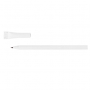 Długopis ze zrolowanego papieru z zatyczką | Brittany - biały