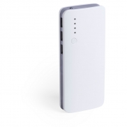 Power bank 10000 mAh, lampka LED - szary