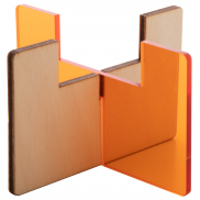 Podstawka pod świecę - transparentny pomarańczowy