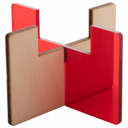 Podstawka pod świecę - transparentny czerwony