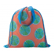 Personalizowany worek ze sznurkami - niebieski