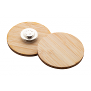 Bambusowa przypinka/pins - naturalny