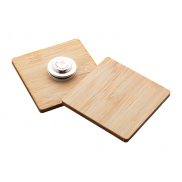 Bambusowa przypinka/pins - naturalny