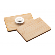 Bambusowa przypinka/pins - naturalny