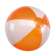 Nadmuchiwana piłka plażowa ATLANTIC SHINY, biały, pomarańczowy