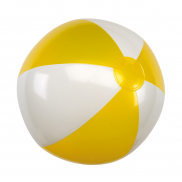 Nadmuchiwana piłka plażowa ATLANTIC SHINY, biały, żółty