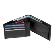 Oryginalny skórzany portfel DAX, czarny