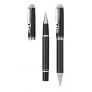 Zestaw do pisania CARBON, czarny, srebrny