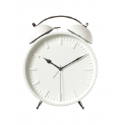 Budzik ścienny RING RING, biały