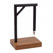 Uchwyt na długopis GIBBET, brązowy, czarny