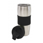 Kubek termiczny AU LAIT, czarny, srebrny