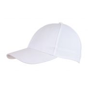 6 segmentowa czapka PITCHER, biały