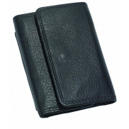 Skórzana portmonetka CLUB, czarny