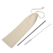 Słomka do picia ze stali nierdzewnej DRINK ELEGANT, srebrny