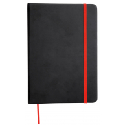 Notatnik LECTOR w rozmiarze A6, czarny, czerwony