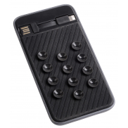 Powerbank OCTOPUS, czarny, czarny