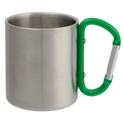 Kubek HIKING DAY, srebrny, zielony