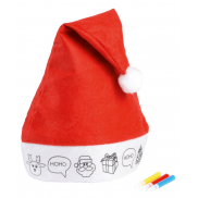 Czapka filcowa COLOURFUL HAT, biały, czerwony