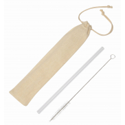 Szklana słomka do picia DRINK SMART, transparentny