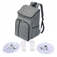 Plecak piknikowy LEISURE DAY dla 2 osób, czarny, szary