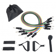 Zestaw gum oporowych do ćwiczeń FITNESS TIME, , czarny, czerwony, niebieski, zielony, żółty