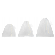 Zestaw siatek na owoce i warzywa BLUE PLANET SET, biały