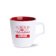 Kubek Barrel Pure biało/czerwony