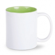Kubek Tomek Art biało/jasno zielony