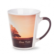 Kubek Latte Magic Matt czarno/biały