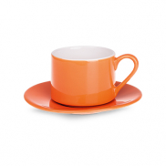 Filiżanka Roma pomarańczowo/biały