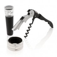 Zestaw akcesoriów do wina Vino Sommelier, 3 el. - srebrny