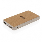 Bezprzewodowy power bank 8000 mAh - khaki