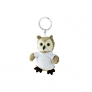 Pluszowa sowa, brelok | Cleverly - jasnobrązowy