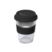 Szklany kubek podróżny 350 ml - czarny