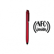 Długopis z chipem NFC, touch pen | Henrietta - czerwony