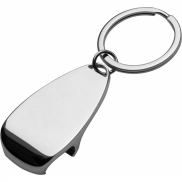 Brelok metalowy z otwieraczem - szary