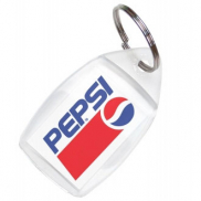 Brelok akrylowy - przeźroczysty - 5,9 x 3,5 x 0,7