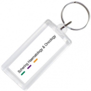 Brelok akrylowy - przeźroczysty - 6,6 x 3 x 0,9