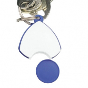 Brelok z żetonem - niebieski - 4,8 x 4,2 x 1