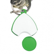 Brelok z żetonem - zielony - 4,8 x 4,2 x 1