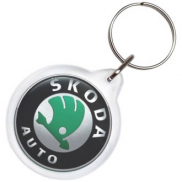 Brelok akrylowy - przeźroczysty - 4,6 x 4 x 0,7