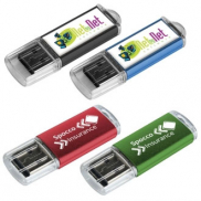 Pendrive z metalu i plastiku - wielokolorowy - 5,7 x 1,7 x 0,7