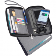 Teczka konferencyjna z power bankiem 4000 mAh - szary