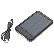 Power bank 4000 mAh - solarny - czarny