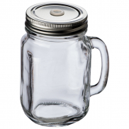 Kubek-słoik do picia 450 ml - przeźroczysty