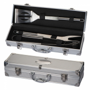 Zestaw sztućców do grilla - szary