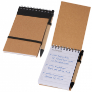 Notatnik z długopisem - czarny