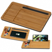 Organizer na biurko z ładowarką - beżowy