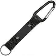 Brelok z karabińczykiem - czarny